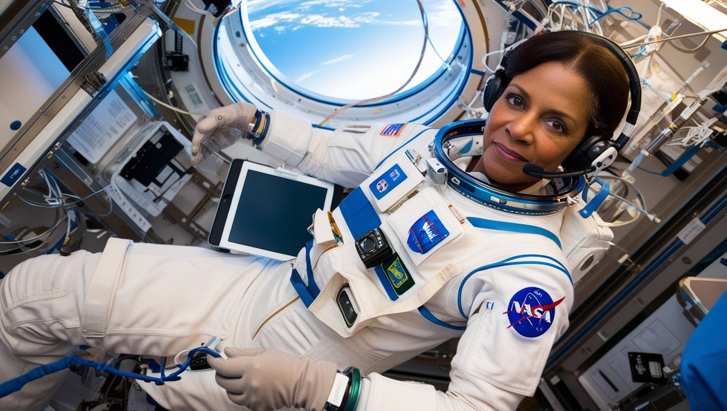 NASA astronaut Sunita Williams aboard ISS